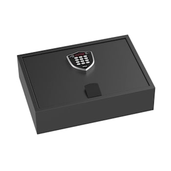 Shield Security Top Open Safe, 17" Laptop Compatible, Black Finish