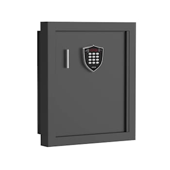 Shield Security Recessed Wall Safe, 17" Laptop Compatible, Black Finish