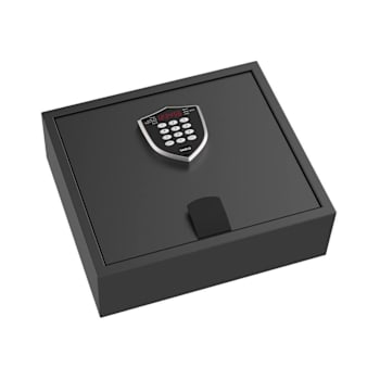 Shield Security Top Open Safe, 15" Laptop Compatible, Black Finish