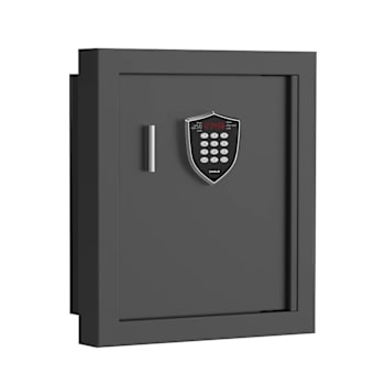 Shield Security Recessed Wall Safe, 15" Laptop Compatible, Black Finish