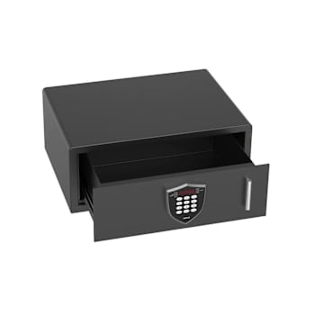 Shield Security Front Drawer Safe, 17" Laptop Compatible, Black Finish
