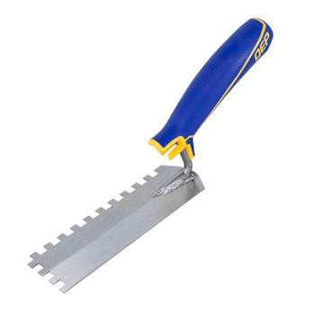QEP 1/4" X 1/4" X 1/4" Square Notch Margin Trowel With Bucket Hook