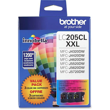 Brother Inkjet Ink Cartridge Cyan Magenta Yellow Package Of 3