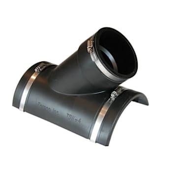 Image for Fernco Flexible Wye Tap Saddle 4" Cast Iron/Plastic Inletxwye Tap Saddle PVC from HD Supply