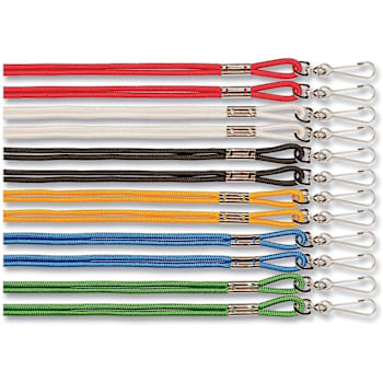 Champion Sports Heavy-Duty Nylon Lanyards Assorted Colors Package Of 12