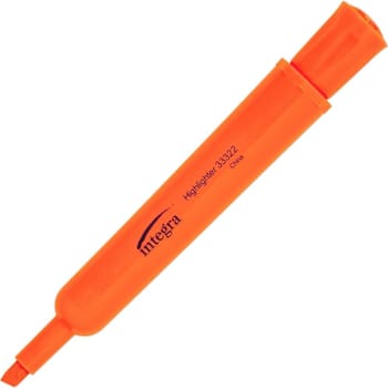 Image for Integra Chisel Tip Highlighters Orange Package Of 12 from HD Supply