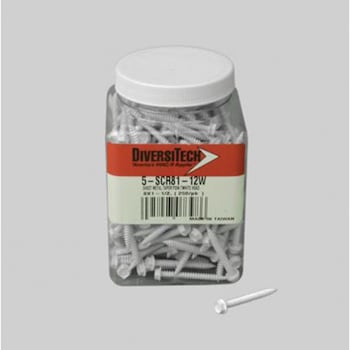 Image for Diversitech 8x1-1/2" Taper Point Sheet Metal Screws W/White Heads Package Of 250 from HD Supply