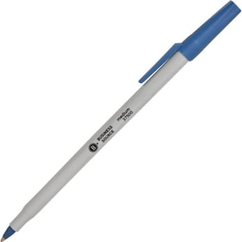 Image for Business Source Medium Point Ballpoint Stick Pens Blue Package Of 12 from HD Supply