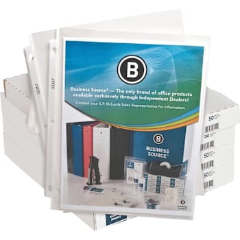 Business Source Sheet Protectors Package Of 4