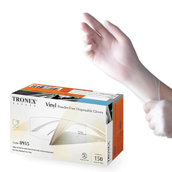 Tronex Natural Vinyl Pf Contoured Fit With Tactile Sensitivity Small