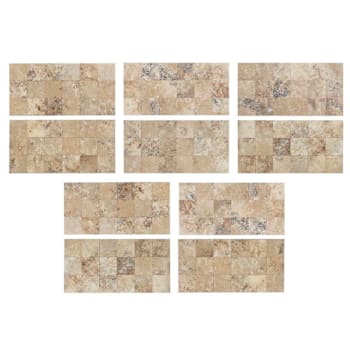 Image for Aspect Metal Collage Aged Travertine Package Of 5 from HD Supply