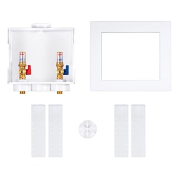Image for Oatey Quadtro, 1/4 Turn, Copper, Hammer Arrestors, Washing Machine Outlet Box from HD Supply