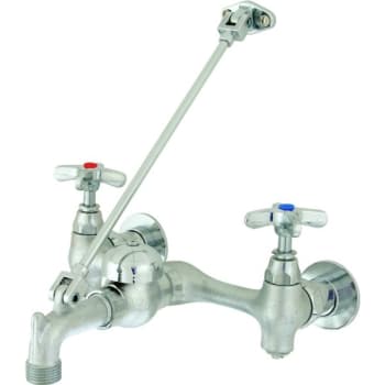 DELTA® Teck™ Service Sink Faucet, 4.7 GPM, 5.5 to 10.5" Center, Rough Chrome, 2 Handles