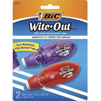 Bic Wite-Out Mini Correction Tape Package Of 2