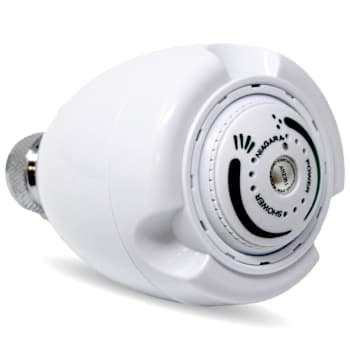 Niagara Earth Spa 3 Spray Setting 1.5 GPM Fixed Mount Showerhead In White