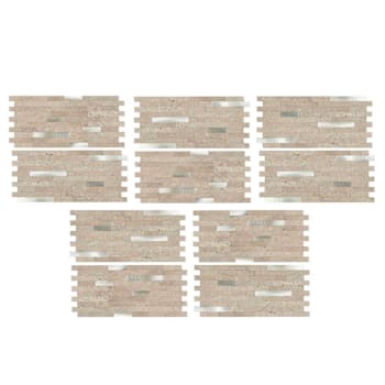 Image for Aspect Metal Collage Backsplash Tile, Peel & Stick, Biscuit, Package Of 5 from HD Supply