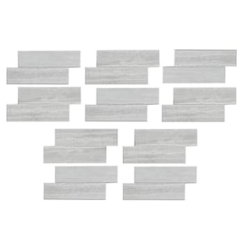 Aspect Metal Collage Backsplash Tile, Peel & Stick, Roman Slab, Package Of 5