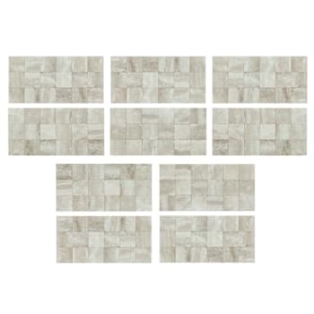 Image for Aspect Metal Collage Backsplash Tile, Peel & Stick, Bone Porcelain, Package Of 5 from HD Supply