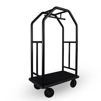 Hospitality 1 Source Chateau Bellman'S Cart Black Powder Coated 8" Wheels