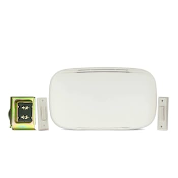 Newhouse Hardware 2-Note Doorbell Chime Kit, Surface Mount White Push Button