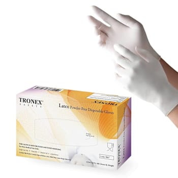 Tronex Natural Latex Pf Fully Textered Gloves Large Package Of 100