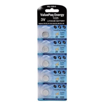 Image for Dantona® 3 Volt Lithium CR-1225 Battery, Val-1225-5, Package Of 5 from HD Supply
