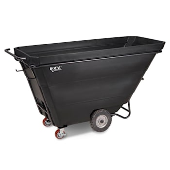 Royal Basket Trucks Tilt Truck, Heavy Duty, Black, 1 Cu Yd