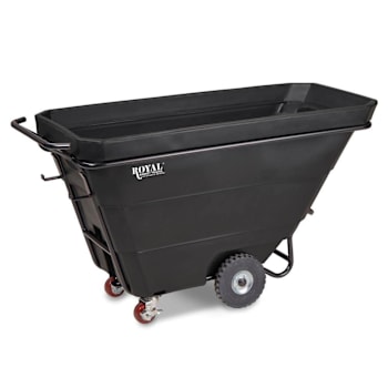 Royal Basket Trucks Tilt Truck, Heavy Duty, Black, 1/2 Cu Yd