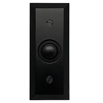 Newhouse Hardware 3.75" Rectangular Recessed Metal Doorbell Button, Black