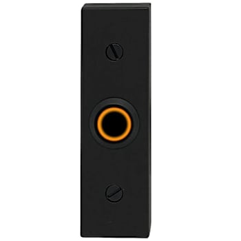 Newhouse Hardware 3.63" Rectangular Lighted Metal Doorbell Button, Black