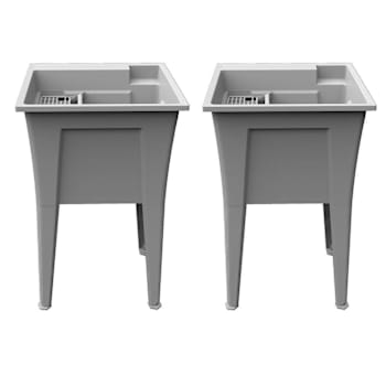 Rugged Tub 24"X22" Granite Freestanding Utility/Laundry Sink (Pack Of 2)