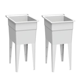 Rugged Tub 18"X24" White Freestanding Utility/Laundry Sink (Pack Of 2)