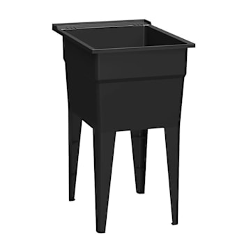 Rugged Tub 18"X24" Black Freestanding Utility/Laundry Sink