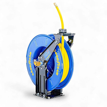 Goodyear 3/8" X 50' Steel Single Arm Air Hose Reel Sbr Rubber Hose