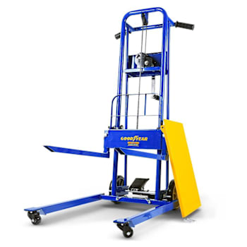 Image for Goodyear 330 Lbs. 40" Max Lift Pallet Truck Alloy Steel W/8" Wheels Casters from HD Supply