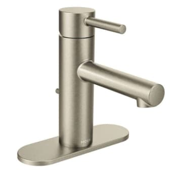 Image for Moen Brushed Nickel One-Handle High Arc Laminar Stream Bathroom Faucet 1.5 GPM from HD Supply
