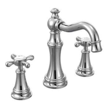 Image for Moen Chrome Two-Handle Cross Handles High Arc Bathroom Faucet 1.5 GPM from HD Supply