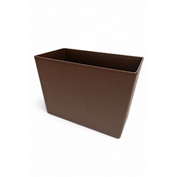 Hapco Essential Dual Chamber Resin 18 Qt. Wastebasket Walnut Case Of 6