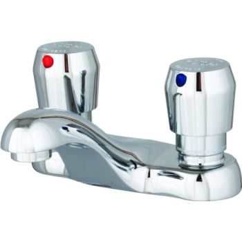 Chicago Faucets® Sink Faucets, 2.2 Gpm, 1.625" Spout, 4" Center, Chrome, 2 Handle