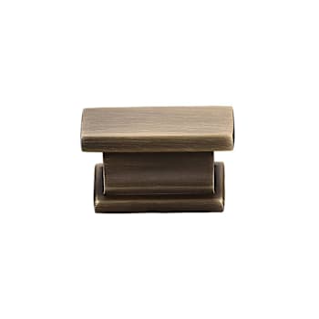 Image for Seasons Hexa 1" Modern Rectangle Cabinet Knob, Medium Aged Bronze, Package Of 5 from HD Supply