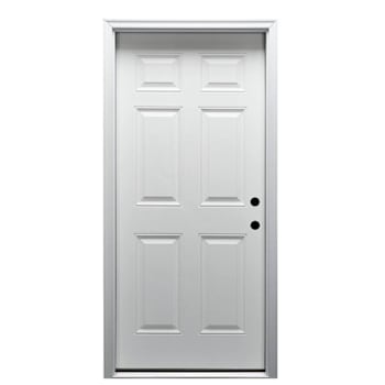 Image for Mmi Door 32"X80" 6-Panel LH Primed Prehung Front Door With 6-9/16" Jamb Size from HD Supply