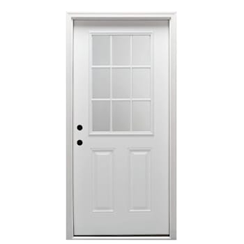 Image for Mmi Door 32"X80" RH 9-Lite Clear Primed Prehung Front Door On 6-9/16" Frame from HD Supply