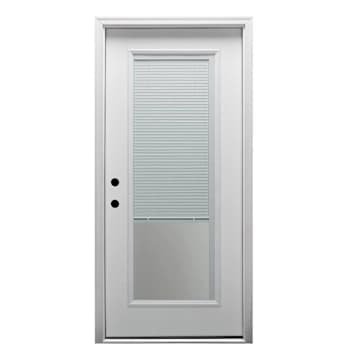 Image for Mmi Door 36"X80" Internal Blinds RH Full-Lite Clear Steel Prehung Front Door from HD Supply