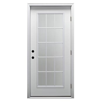 Image for Mmi Door 32"X80" Classic LH 15-Lite Clear Steel Prehung Front Door, Brickmould from HD Supply