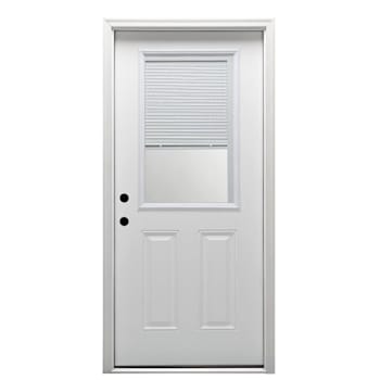 Image for Mmi Door 30"X80" Internal Blinds RH 1/2-Lite Clear Primed Prehung Front Door from HD Supply