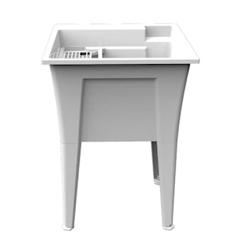 Image for Rugged Tub 24"X22" White Freestanding Utility/Laundry Sink from HD Supply