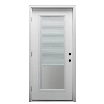 Image for Mmi Door 32"X80" Internal Blinds RH Full Lite Clear Primed Prehung Front Door from HD Supply