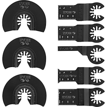 Ryobi Multi-Material Oscillating Blade Set, Package Of 8