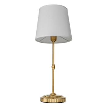 American Tack & Hardware Galena Rechargeable Table Lamp W/ Cloth Style Shade