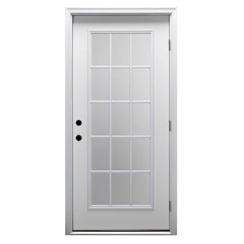 Image for Mmi Door 36"X80" Classic LH 15-Lite Clear Steel Prehung Front Door, Brickmould from HD Supply